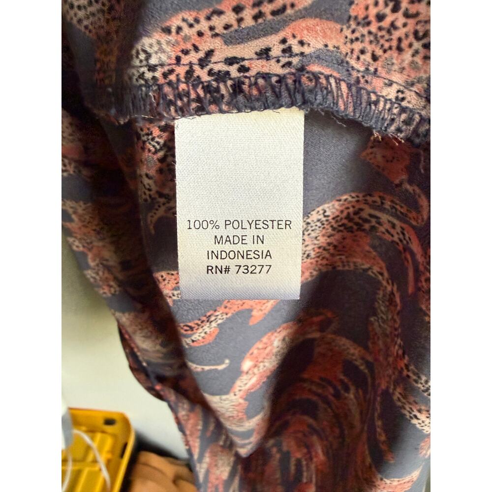 EVRI | Leopard Print Sleeveless Blouse Pink Cheetah Tunic Top Plus Size 1X - Picture 3 of 4